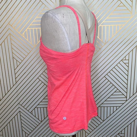 Lululemon Run‎ For Gold Tank Heather Electric Coral - Picture 3 of 8